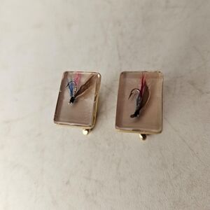 Elegant Gold and‎ Multicolor Cuff Links